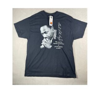 Sonteez Martin Luther King Jr Quote Graphic T-Shirt Mens XL Black Gildan NWT